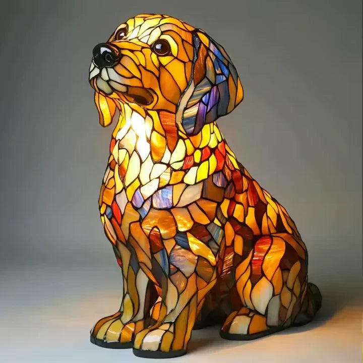 Handmade Glowing Dog Lamp – Ambient Light for Pets and Gifting