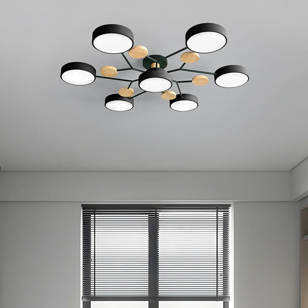 Contemporary LED Flush Mount Ceiling Fixture - Modern Bright Light