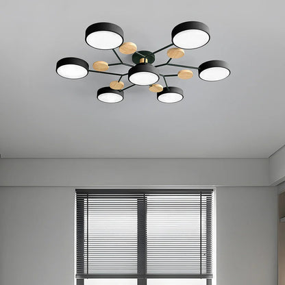 Contemporary LED Flush Mount Ceiling Fixture - Modern Bright Light
