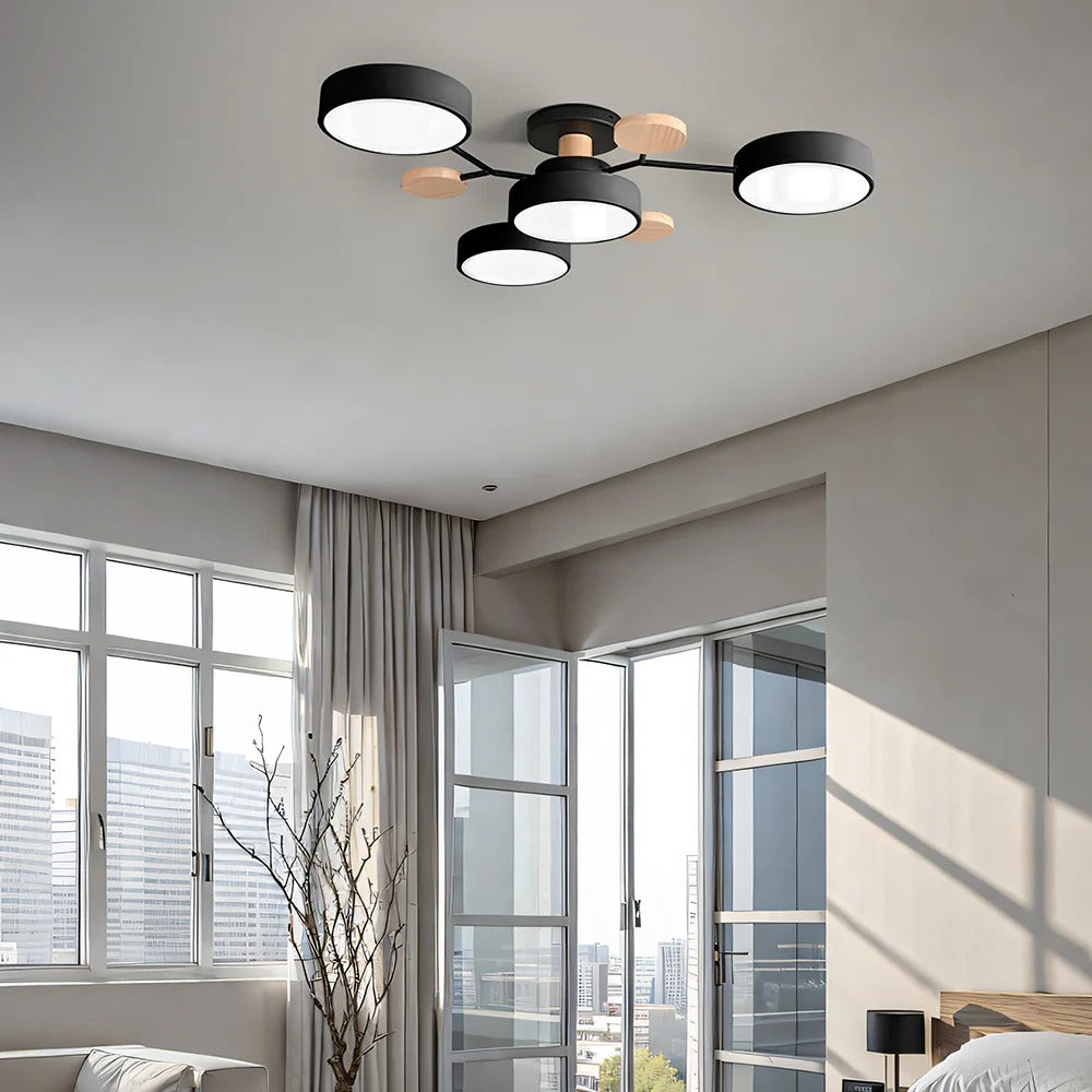 Contemporary LED Flush Mount Ceiling Fixture - Modern Bright Light