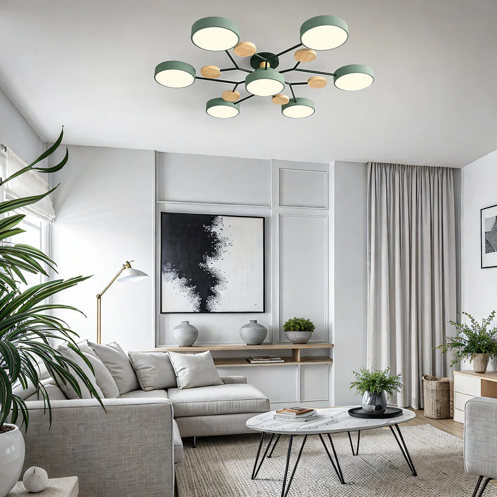 Contemporary LED Flush Mount Ceiling Fixture - Modern Bright Light