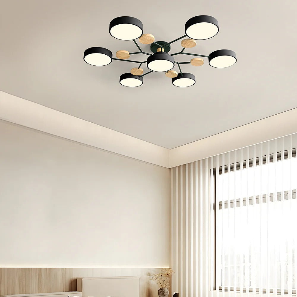 Contemporary LED Flush Mount Ceiling Fixture - Modern Bright Light