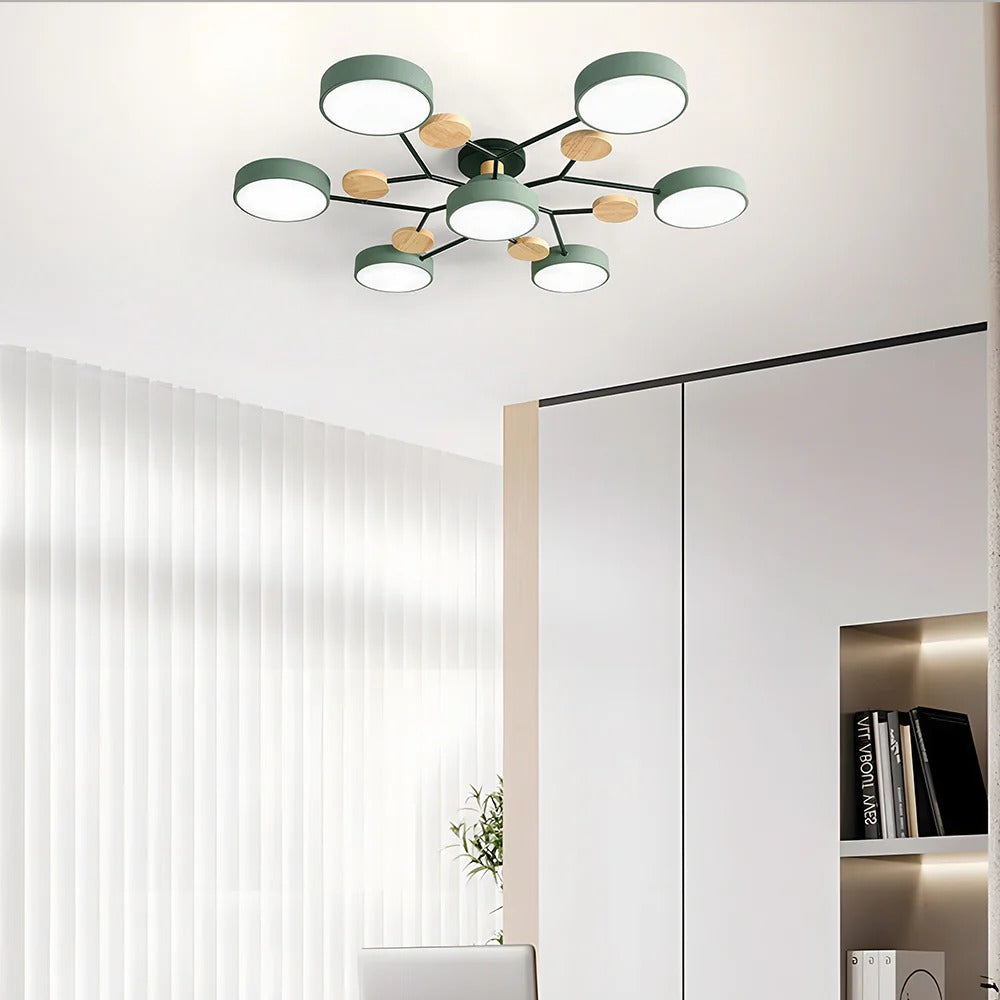 Contemporary LED Flush Mount Ceiling Fixture - Modern Bright Light