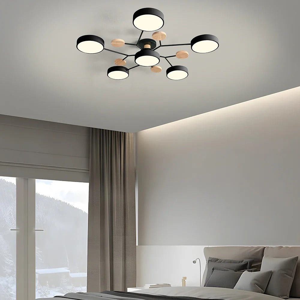 Contemporary LED Flush Mount Ceiling Fixture - Modern Bright Light