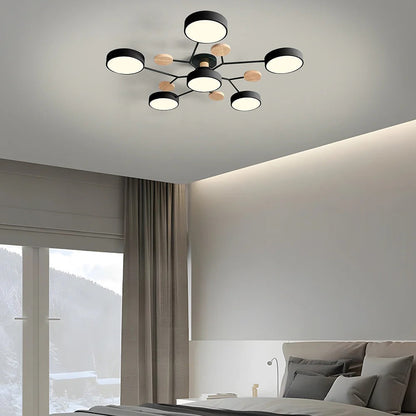Contemporary LED Flush Mount Ceiling Fixture - Modern Bright Light