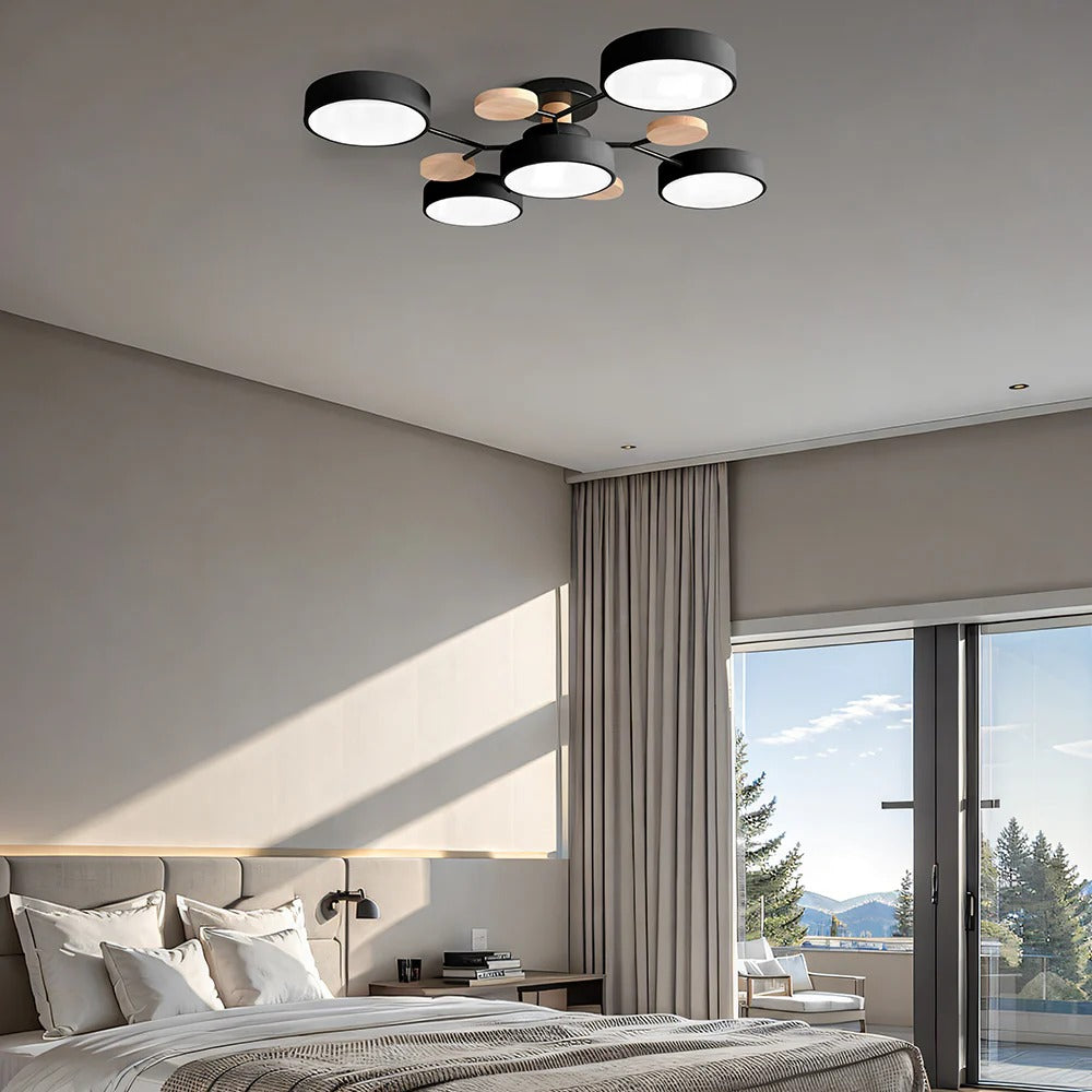 Contemporary LED Flush Mount Ceiling Fixture - Modern Bright Light