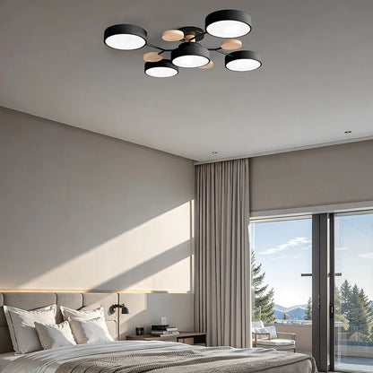 Contemporary LED Flush Mount Ceiling Fixture - Modern Bright Light