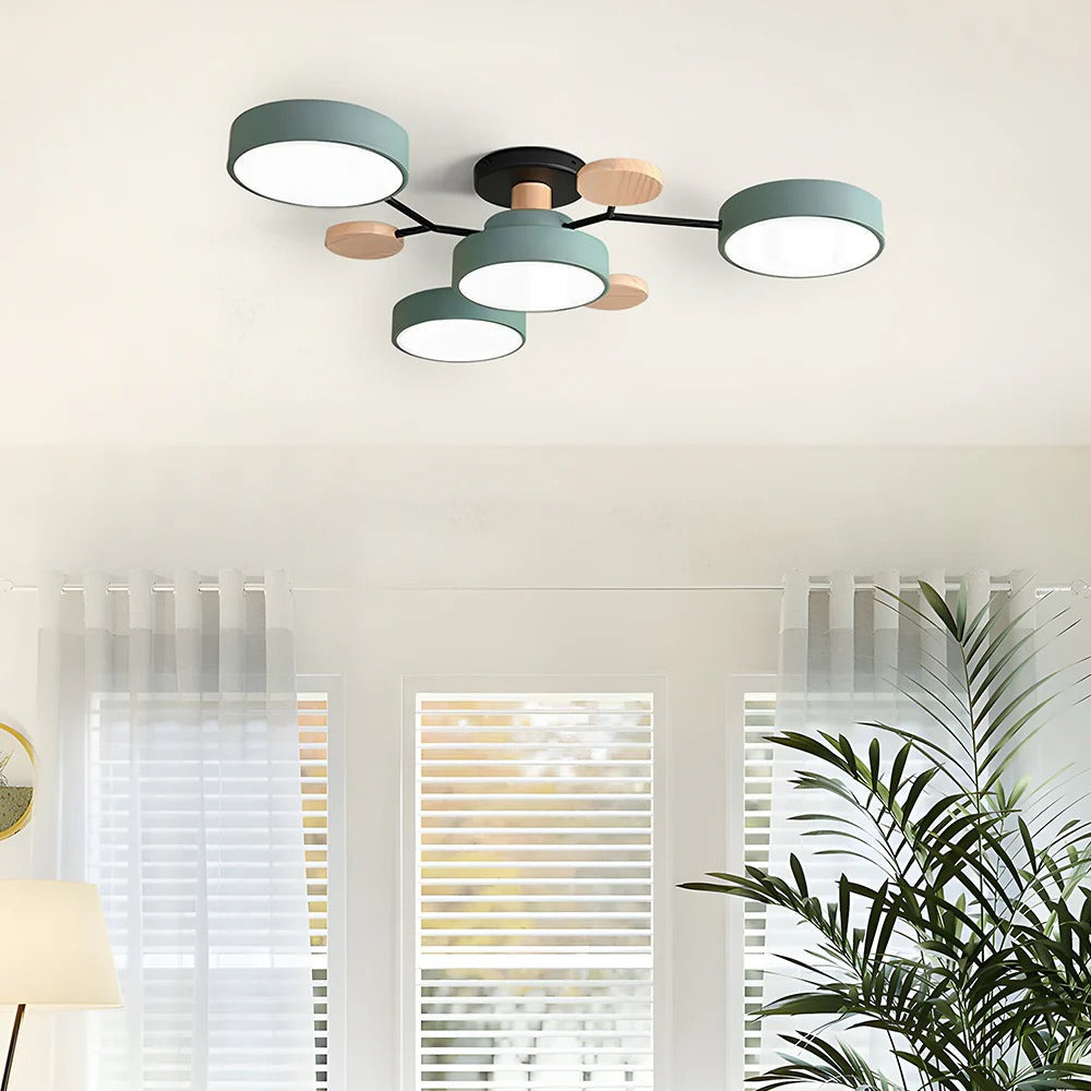 Contemporary LED Flush Mount Ceiling Fixture - Modern Bright Light