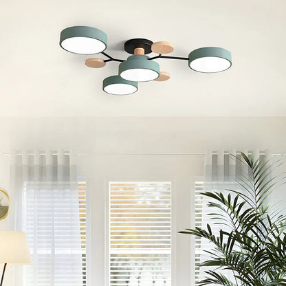 Contemporary LED Flush Mount Ceiling Fixture - Modern Bright Light