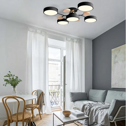 Contemporary LED Flush Mount Ceiling Fixture - Modern Bright Light