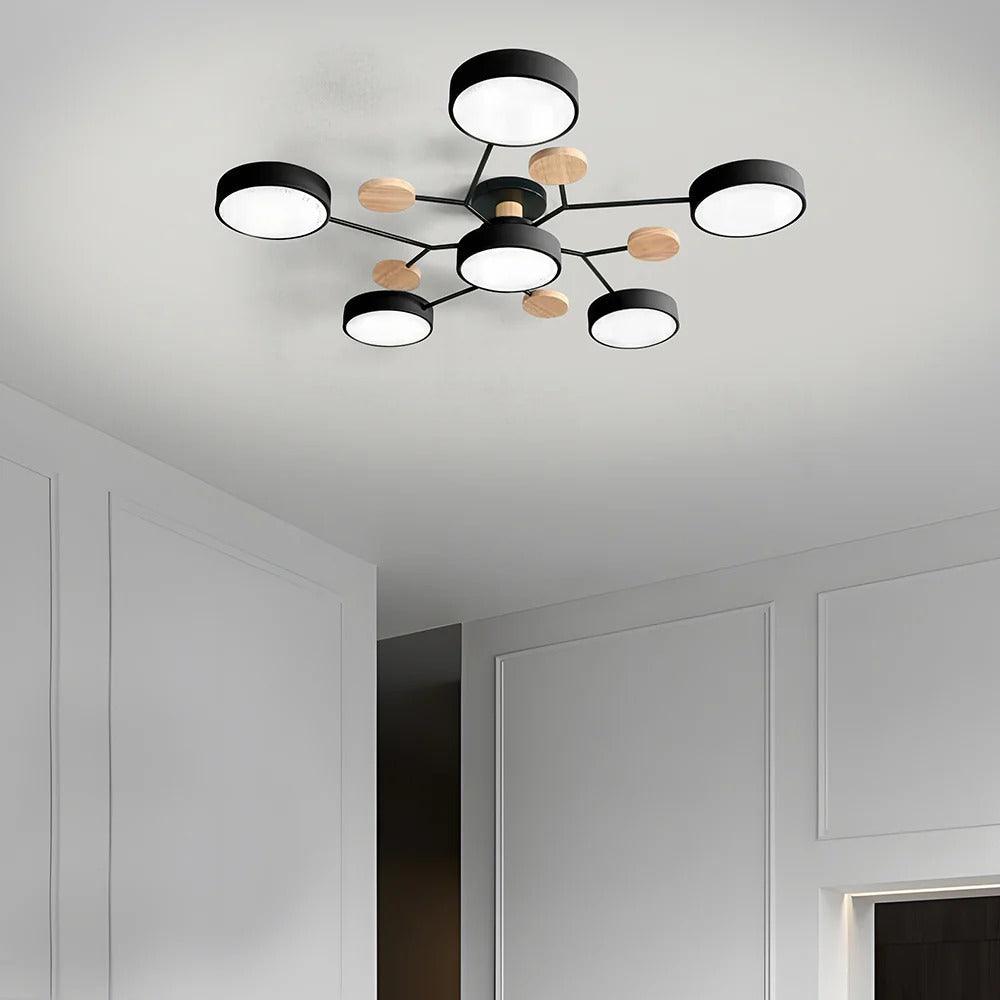 Contemporary LED Flush Mount Ceiling Fixture - Modern Bright Light