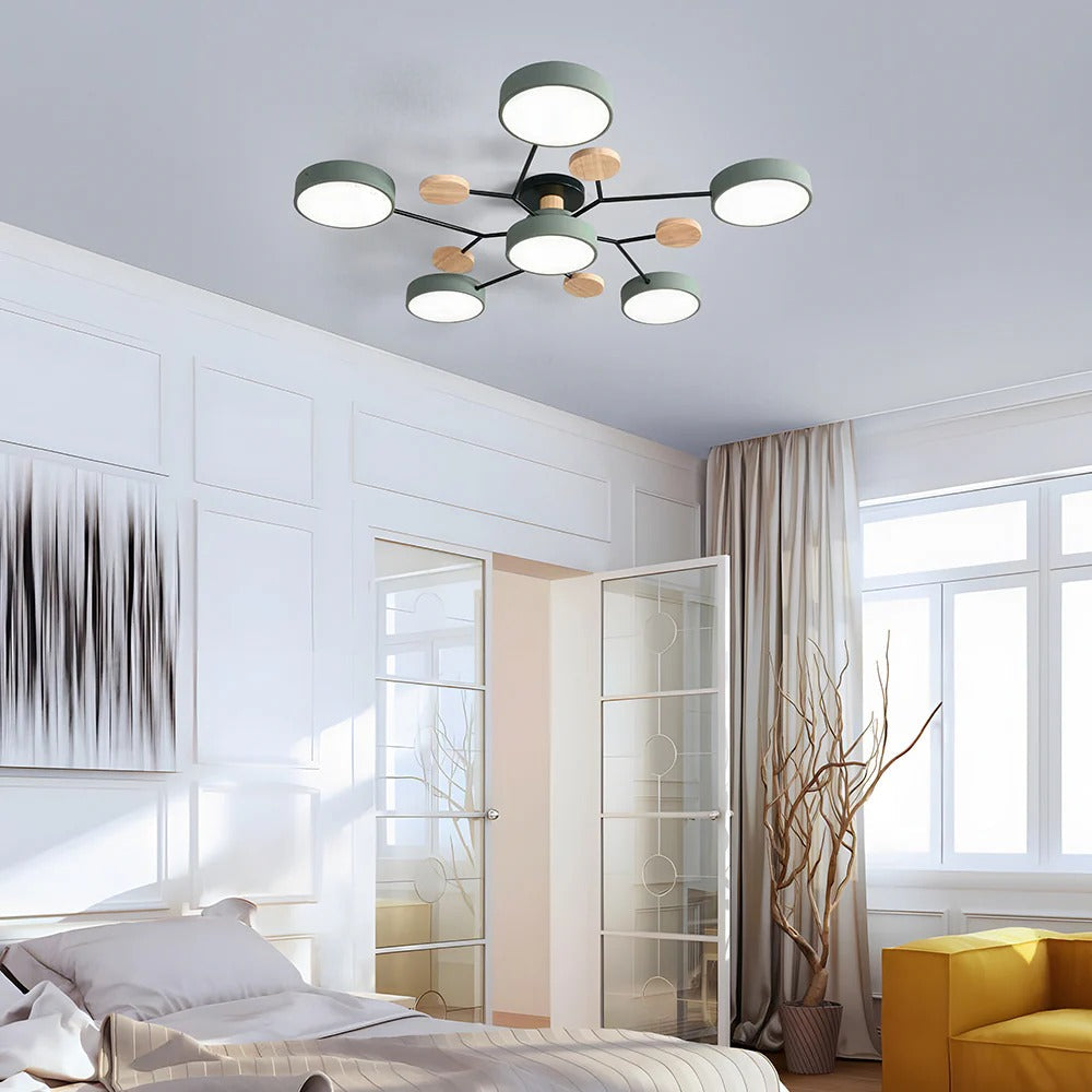 Contemporary LED Flush Mount Ceiling Fixture - Modern Bright Light