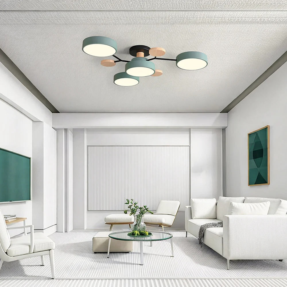Contemporary LED Flush Mount Ceiling Fixture - Modern Bright Light