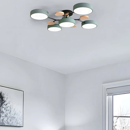Contemporary LED Flush Mount Ceiling Fixture - Modern Bright Light