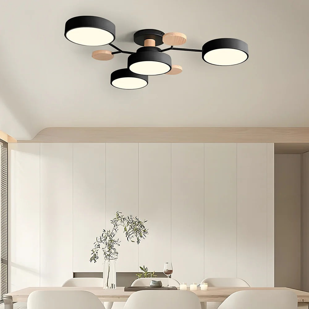 Contemporary LED Flush Mount Ceiling Fixture - Modern Bright Light