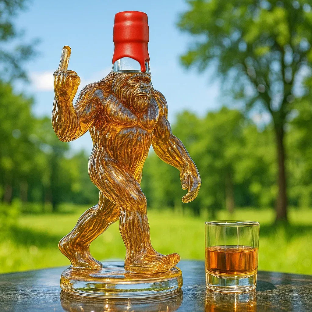 Funny Bigfoot Whiskey Bottle – Sasquatch Sips