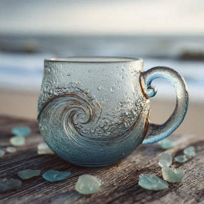AquaDream – Artisan Glass Coffee Mug
