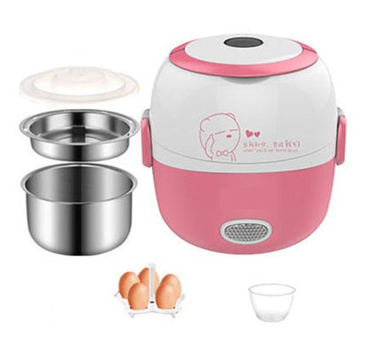 Electric Lunchbox Warmer - Compact Mini Rice Cooker