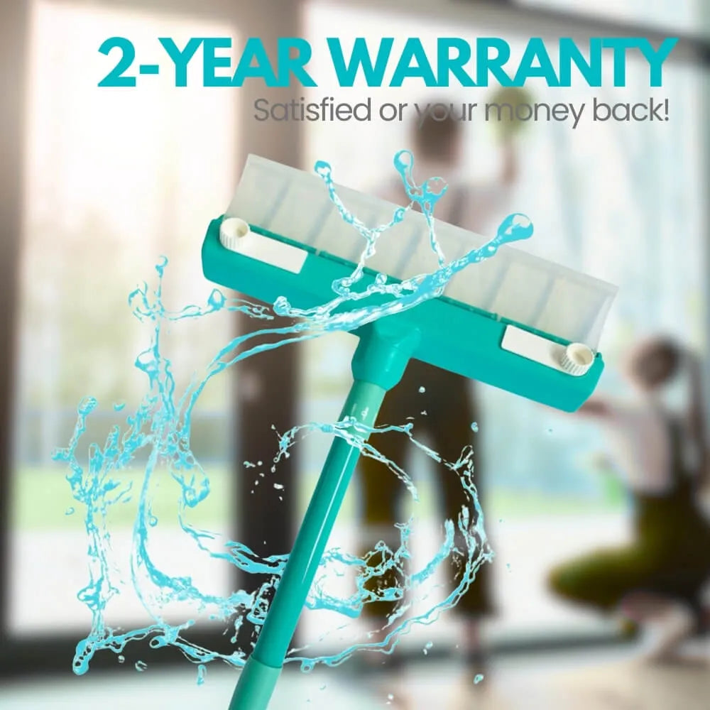 Streak-Free Window Squeegee with Flexible Silicone Blade