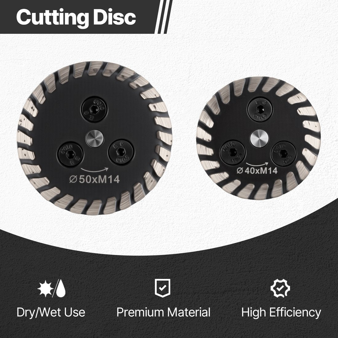 Precision Diamond Grinding Disc 90 mm with M14 Connection