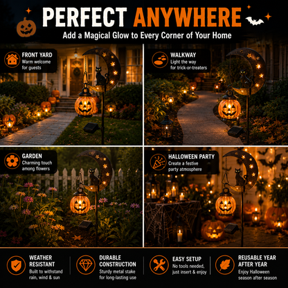 Pumpkin Garden Stake for Spooky Outdoor Atmosphere