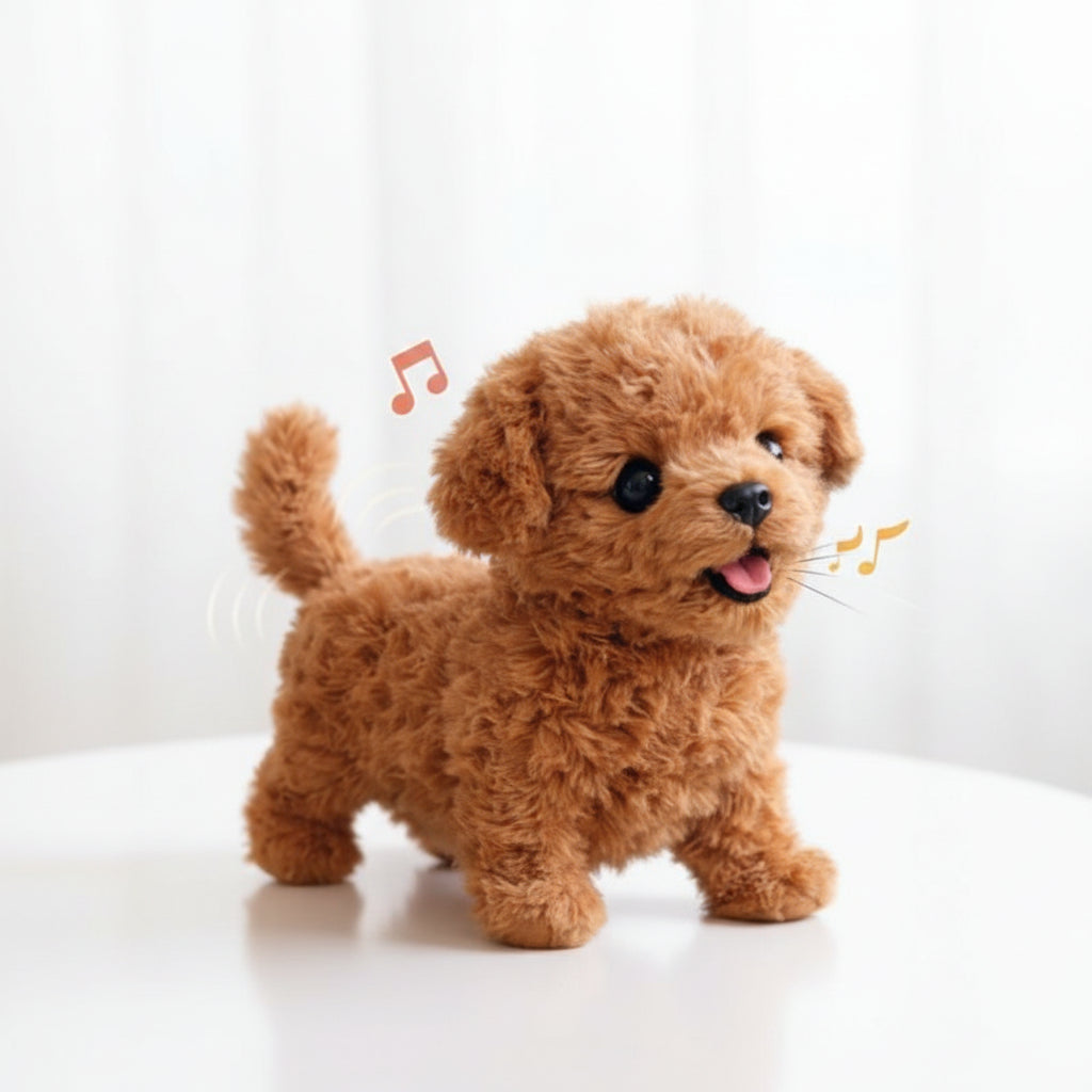 Plush Realistic Dog Toy for Puppies - Walking and Barking Interactive