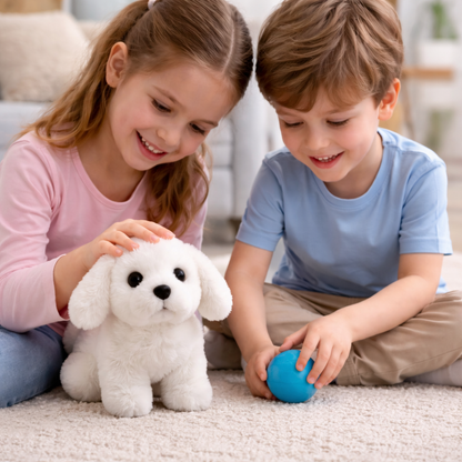 Plush Realistic Dog Toy for Puppies - Walking and Barking Interactive