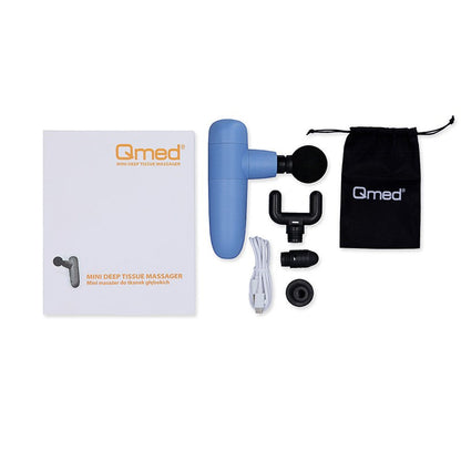 Compact Muscle Relief Gun | Portable Massager with 4 Attachments and Adjustable Intensity