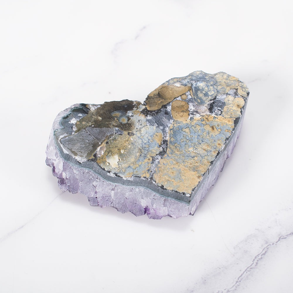 Heart-Shaped Amethyst Crystal Cluster
