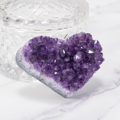 Heart-Shaped Amethyst Crystal Cluster