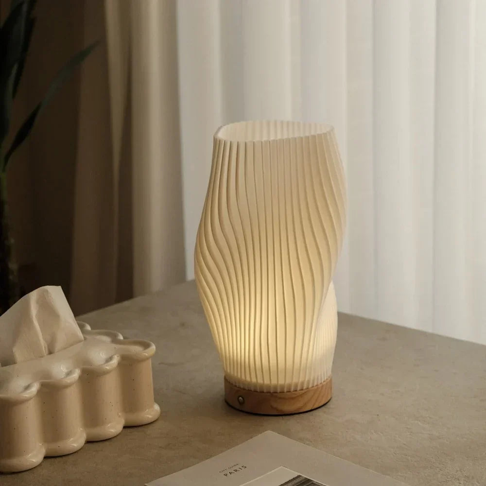 Modern Wave Accent Lamp with Adjustable Brightness