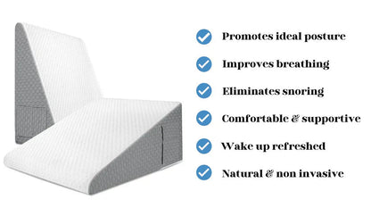 Anti-Snore Wig Pillow for Sleep Apnea and Reflux – Comfort Support