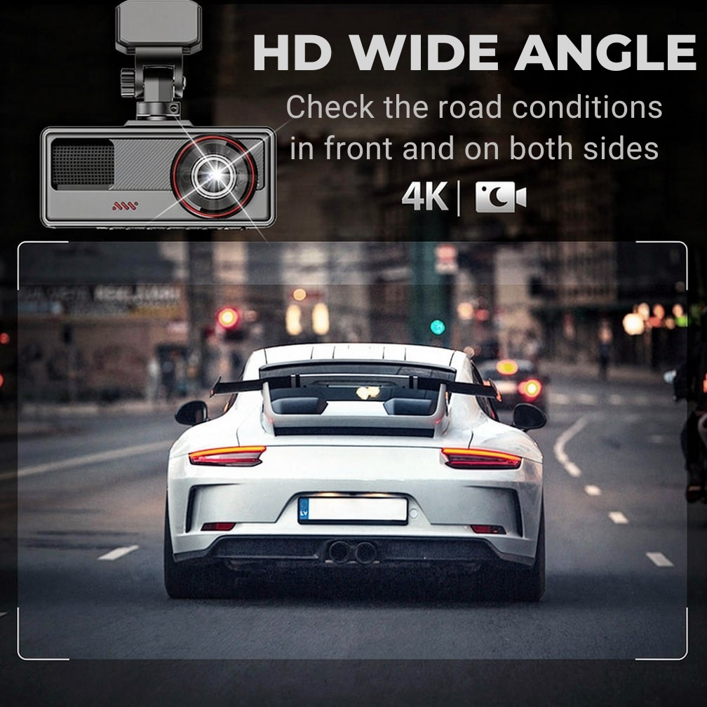 Triple View Dashcam | Front, Rear & Interior Recording