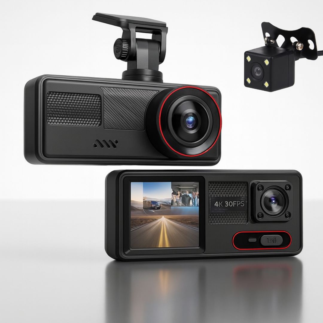 Triple View Dashcam | Front, Rear & Interior Recording