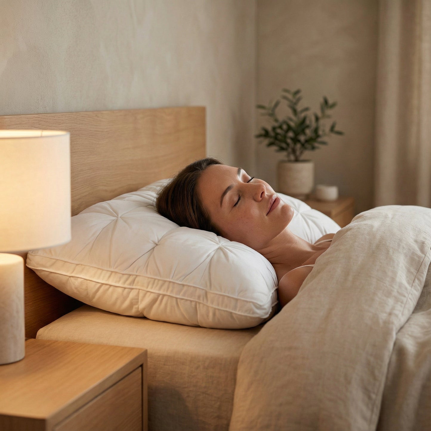 Luxurious Down Pillow | Soft Support for Restful Sleep | Breathable Cotton Cover