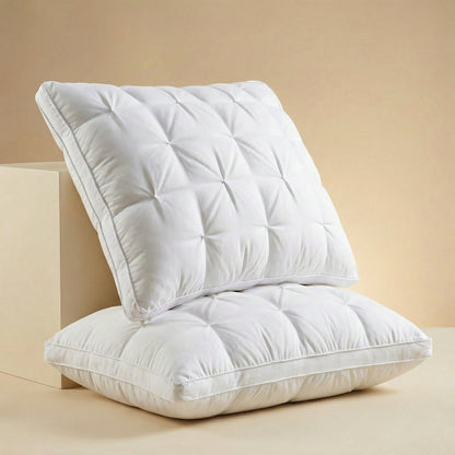 Luxurious Down Pillow | Soft Support for Restful Sleep | Breathable Cotton Cover