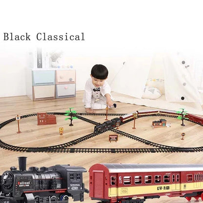 Deluxe 39-Piece HO Scale Train Set with Realistic Smoke & Lights