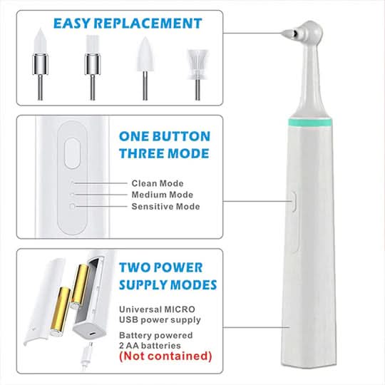 Rechargeable Dental Cleaner with Smart LED Guidance