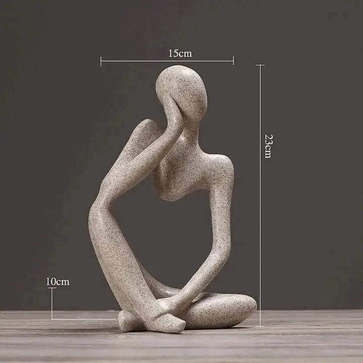 Minimalist Resin Figurine - Abstract Thinker Sculpture