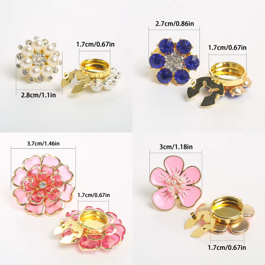Elegant Pearl Blossom Brooch Clip for Open Blouses & Deep Necklines