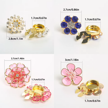 Elegant Pearl Blossom Brooch Clip for Open Blouses & Deep Necklines