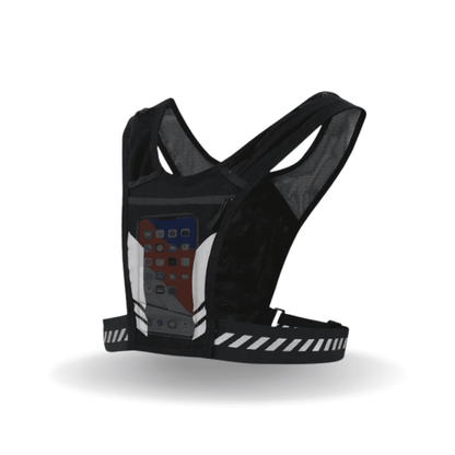 Reflective Vest with Phone Holder for Safe Running
