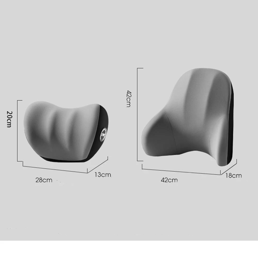 Vibrating Car Massage Seat Cushion with Adjustable Head Support
