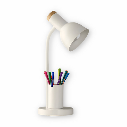 Desk Lamp with LED Lighting and Pen Holder – Eye-Caring Table Light