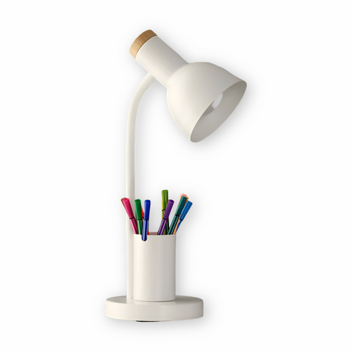 Desk Lamp with LED Lighting and Pen Holder – Eye-Caring Table Light