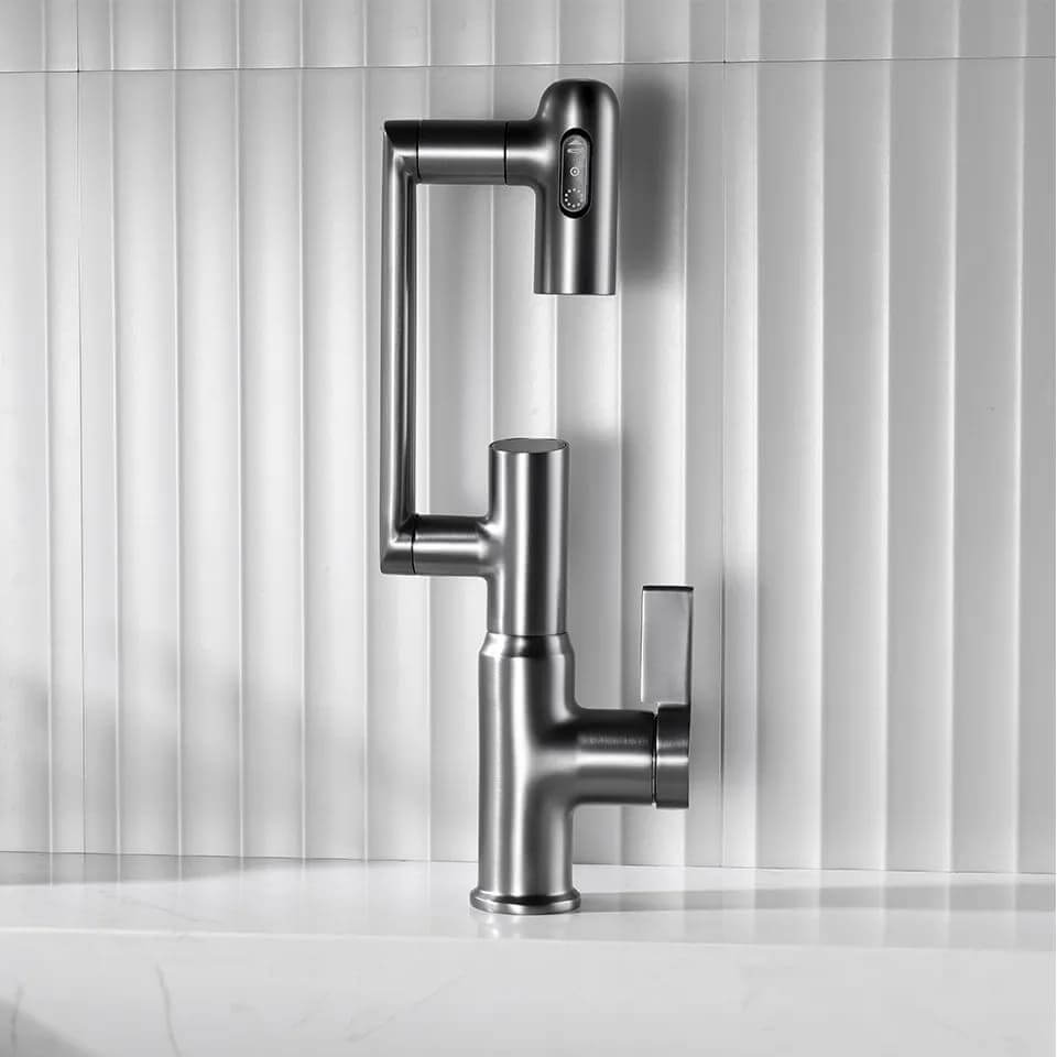 Smart Flow Meter with Temperature Display for Faucets