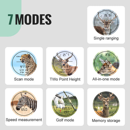 Golf Distance Measurer with Flag Lock Feature and Angle Calculation