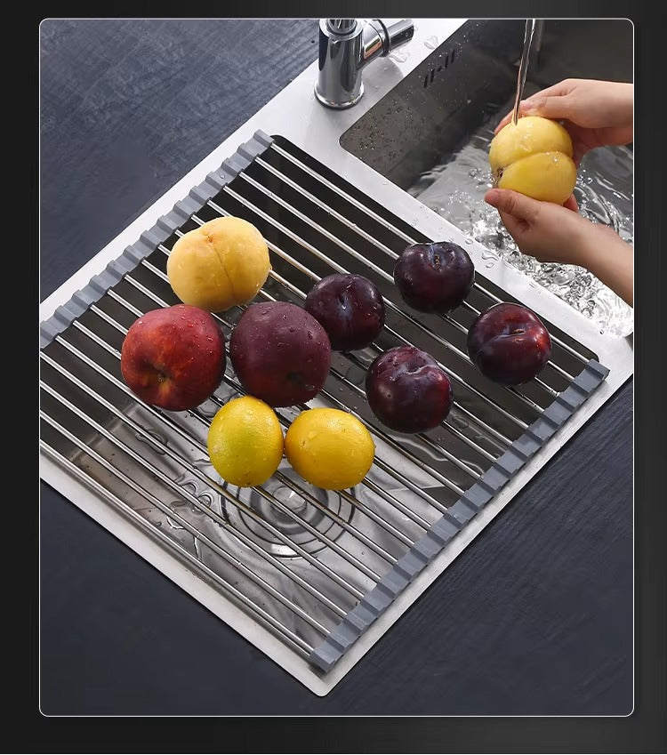 Compact Stainless Steel Dish Drying Rack