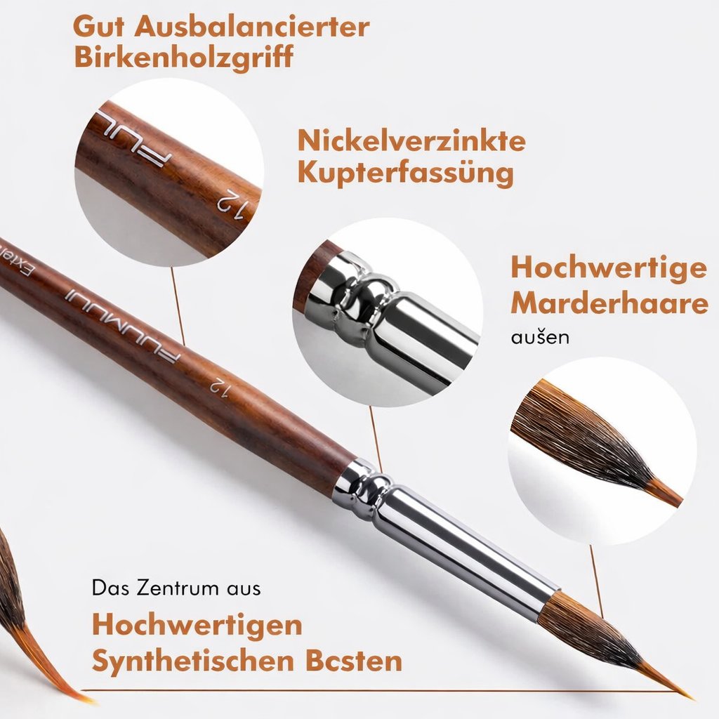 Precision Paintbrush Set | Fine Lines & Details | ArtisanGrip