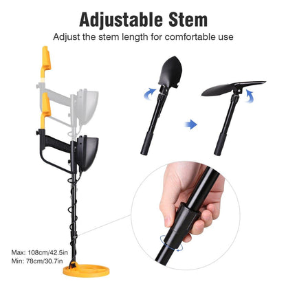 Metal Detector Kit with Headphones and Shovel - Gold Detection